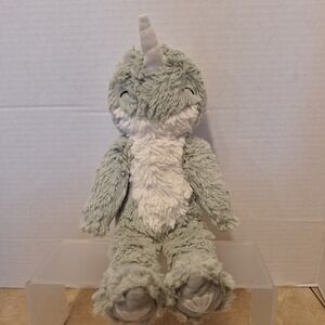 Slumberkins Seafoam Narwhal Kin Plush Toy Shell Feet Stuffed Animal Lovey 12"